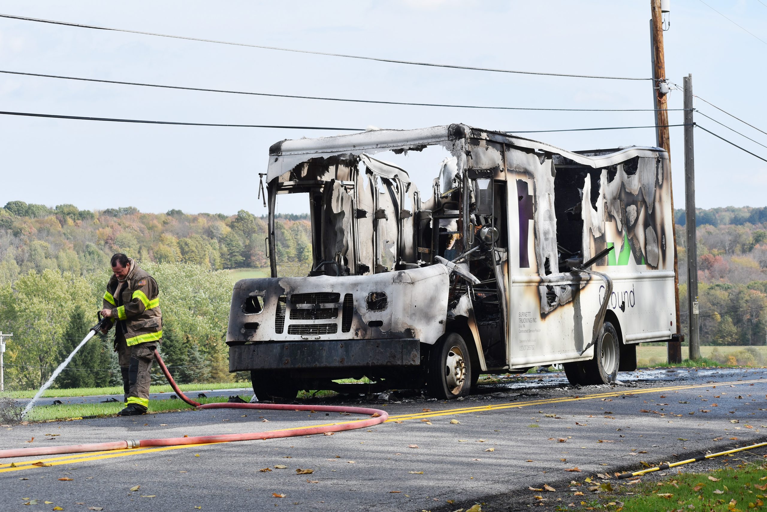 Delivery Truck Destroyed In Fire | News, Sports, Jobs - Post Journal